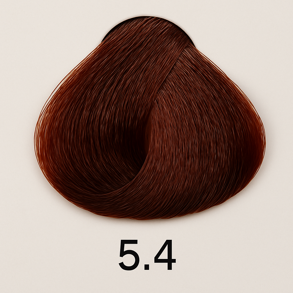 5.4 Tricolor Light Copper Brown Hair Colour w/o ammonia & PPD - 196ml - Tulipa Hair & Beauty