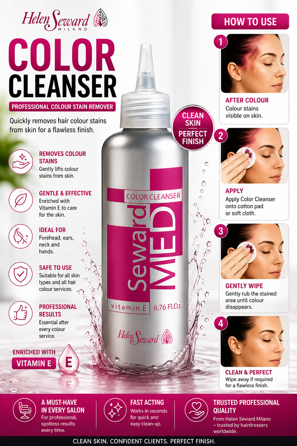 Helen Seward Color Cleanser – Professional Colour Stain Remover for Hair & Skin