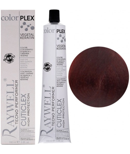7.60 Raywell Colorplex Hair Colour – Intense Red Copper with Vegetal Keratin - Tulipa Hair & Beauty 