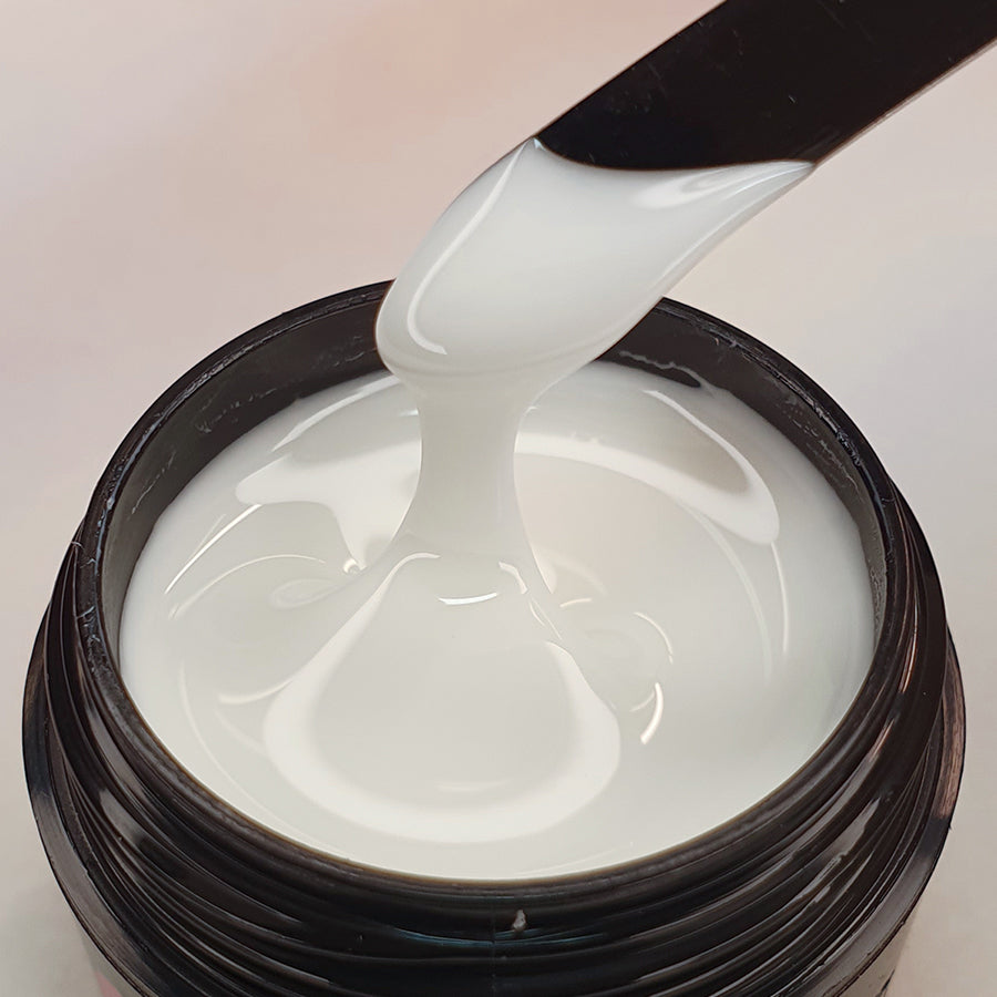 RobyNails Ultra White Builder Gel – High-Pigment, Professional-Quality Nail Builder for French Tips & Extensions