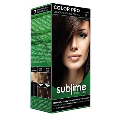 3 - (Dark Chestnut) Sublime Professional Hair Color Cream - Tulipa Hair & Beauty 
