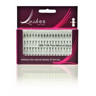 Hive of Beauty - Individual Lashes Flare Medium Black(Clearance) - Tulipa Hair & Beauty 